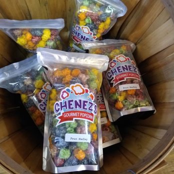 Chenez's Popcorn - So many bright, fun flavors! All generously coated in sticky-sweet YUM. - Candy Stores Near Me - Lockport, New York Chenez's Popcorn - So many bright, fun flavors! All generously coated in sticky-sweet YUM. - Candy Stores Near Me - Lockport, New York