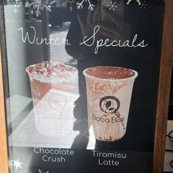 Boba Bliss - Menu as of 12/18/21 - Bubble Tea Near Me - Mountain View, California