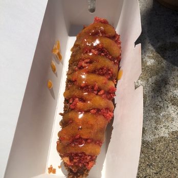 Two Hands Corn Dogs - Spicy Dog?? don't even remember lol - Korean Near Me - Torrance, California