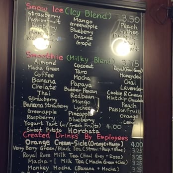 Tea N More - Menu of the drinks part 2 - Coffee & Tea Near Me - San Diego, California
