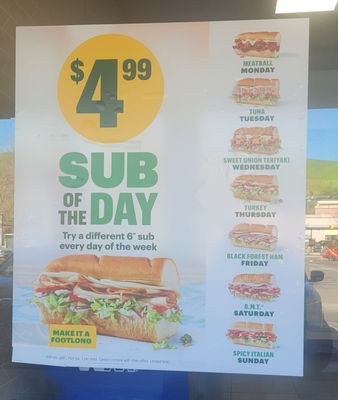 Menu photo 1 Subway Hayward, CA Menu photo 1 Subway Hayward, CA