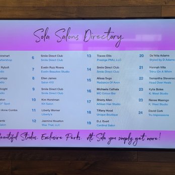 Cardinal Salon - Directory as you enter the building - Hair Salons Near Me - Avon, Indiana