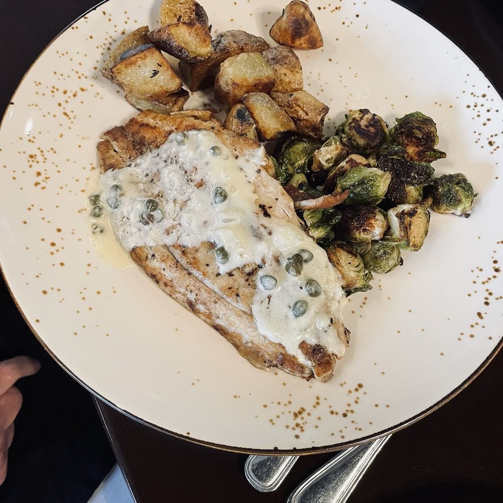 Oak and Main - Pan seared barramundi is amazing and that sauce!!! - American Near Me - Roanoke, Texas