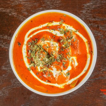 Hello India - a bowl of tomato soup on a wooden table - Indian Near Me - Everett, Washington Hello India - a bowl of tomato soup on a wooden table - Indian Near Me - Everett, Washington
