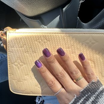Swan Nails & Spa - Gel manicure purple cat eye - Nail Salons Near Me - San Marcos, California Swan Nails & Spa - Gel manicure purple cat eye - Nail Salons Near Me - San Marcos, California