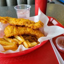 Tugboat Fish & Chips No 7 - 2 Piece Fish & Chips w/ Cocktail Sauce and Water