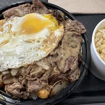 Jinza Teriyaki - Loco Moco Bowl + Mac Salad. - Japanese Near Me - Pomona, California Jinza Teriyaki - Loco Moco Bowl + Mac Salad. - Japanese Near Me - Pomona, California