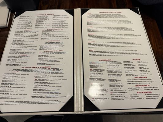 Menu photo 5 Finney's Crafthouse - Brea Brea, CA