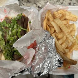 Sumo Hibachi & Wings - Very sad gyro and fries