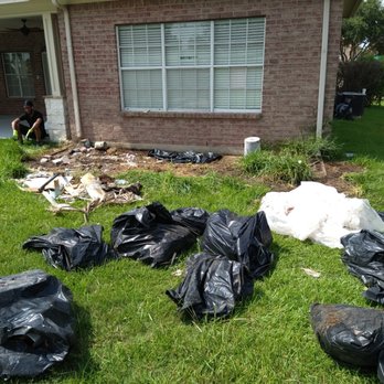 Move It Or Lose It Houston - Yard debris clean up the contractors left this house a mess and Move it or lose it came and took care of it - Junk Removal & Hauling Near Me