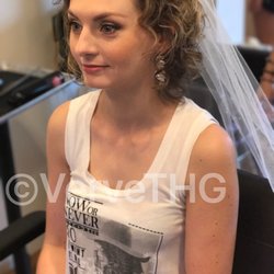 Verve The Hair Gallery - Our beautiful bride was all smiles - iconic chic look by Lynn, artist/own, on this special day
