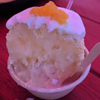 Wailua Shave Ice - Orange blossom with coconut foam - Shaved Ice Near Me - Kapaa, Hawaii Wailua Shave Ice - Orange blossom with coconut foam - Shaved Ice Near Me - Kapaa, Hawaii
