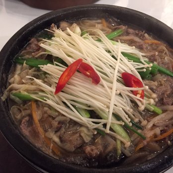 Ssyal - Bulgogi stew. Like Japanese sukiyaki but not as overpowering sweet. - Korean Near Me - Chicago, Illinois Ssyal - Bulgogi stew. Like Japanese sukiyaki but not as overpowering sweet. - Korean Near Me - Chicago, Illinois
