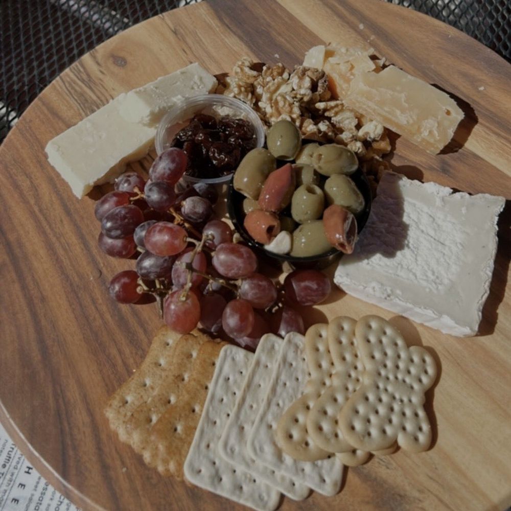 Willow Creek Winery - Sad cheese board (expected a fuller presentation) Truffle goat, manchego, gouda - Wineries Near Me - West Cape May, New Jersey Willow Creek Winery - Sad cheese board (expected a fuller presentation) Truffle goat, manchego, gouda - Wineries Near Me - West Cape May, New Jersey