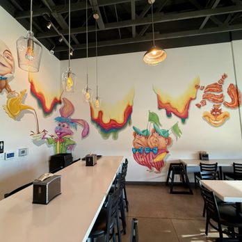 Effin Egg - Aice in Wonderland theme on the walls. - Waffles Near Me - Las Vegas, Nevada Effin Egg - Aice in Wonderland theme on the walls. - Waffles Near Me - Las Vegas, Nevada