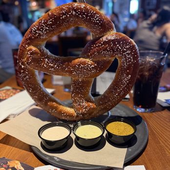 Brick House Tavern + Tap - Jumbo house made pretzel.  Very good! - Pizza Near Me - Neptune, New Jersey