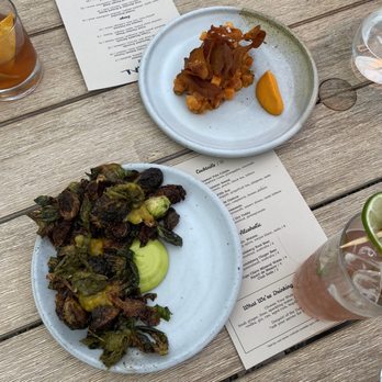 Carnal - Crispy Brussels Sprouts, salmon sweet potato tartare - New American Near Me - Bellingham, Washington