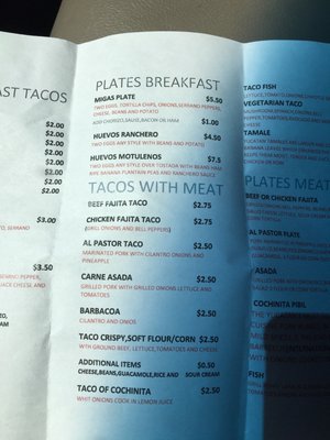 Menu photo 7 Yucatan Tacos And More Austin, TX