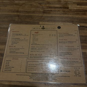 Pho Mac - Menu - Vietnamese Near Me - Plano, Texas