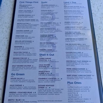 Oceans 234 - Menu - New American Near Me - Deerfield Beach, Florida