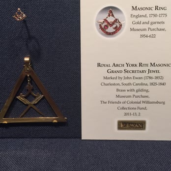 Colonial Williamsburg - Masonic items  (at museum) - Tours Near Me - Williamsburg, Virginia
