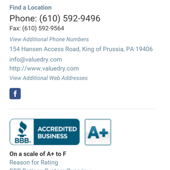 Value Dry - BBB Rating - Waterproofing Near Me - Collegeville, Pennsylvania Value Dry - BBB Rating - Waterproofing Near Me - Collegeville, Pennsylvania