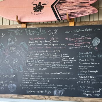 The Tiki Turtle Cafe - Menu - Cafes Near Me - Hilo, Hawaii