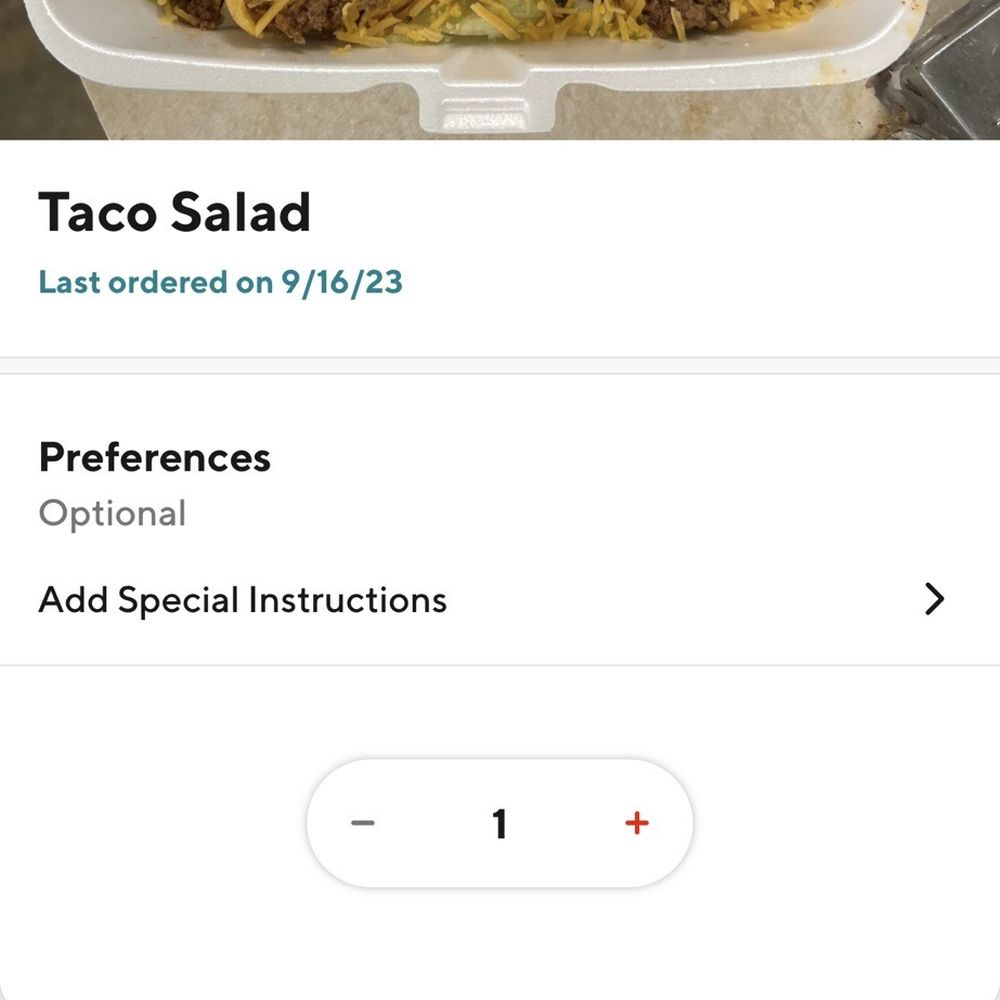 Buckeye Dairy Bar - Advertised Taco Salad - American Near Me - Hillsboro, Ohio