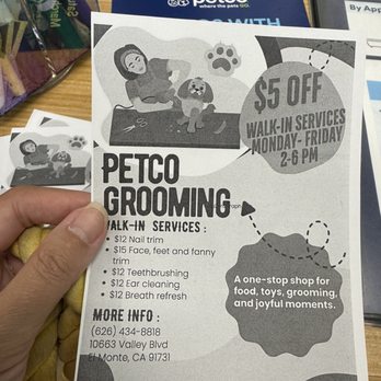 Petco - Grooming special for weekdays - Pet Groomers Near Me - El Monte, California
