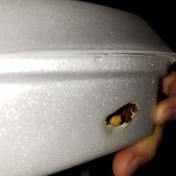 LA Burger - Melted Styrofoam clamshell - Burgers Near Me - Grapevine, Texas
