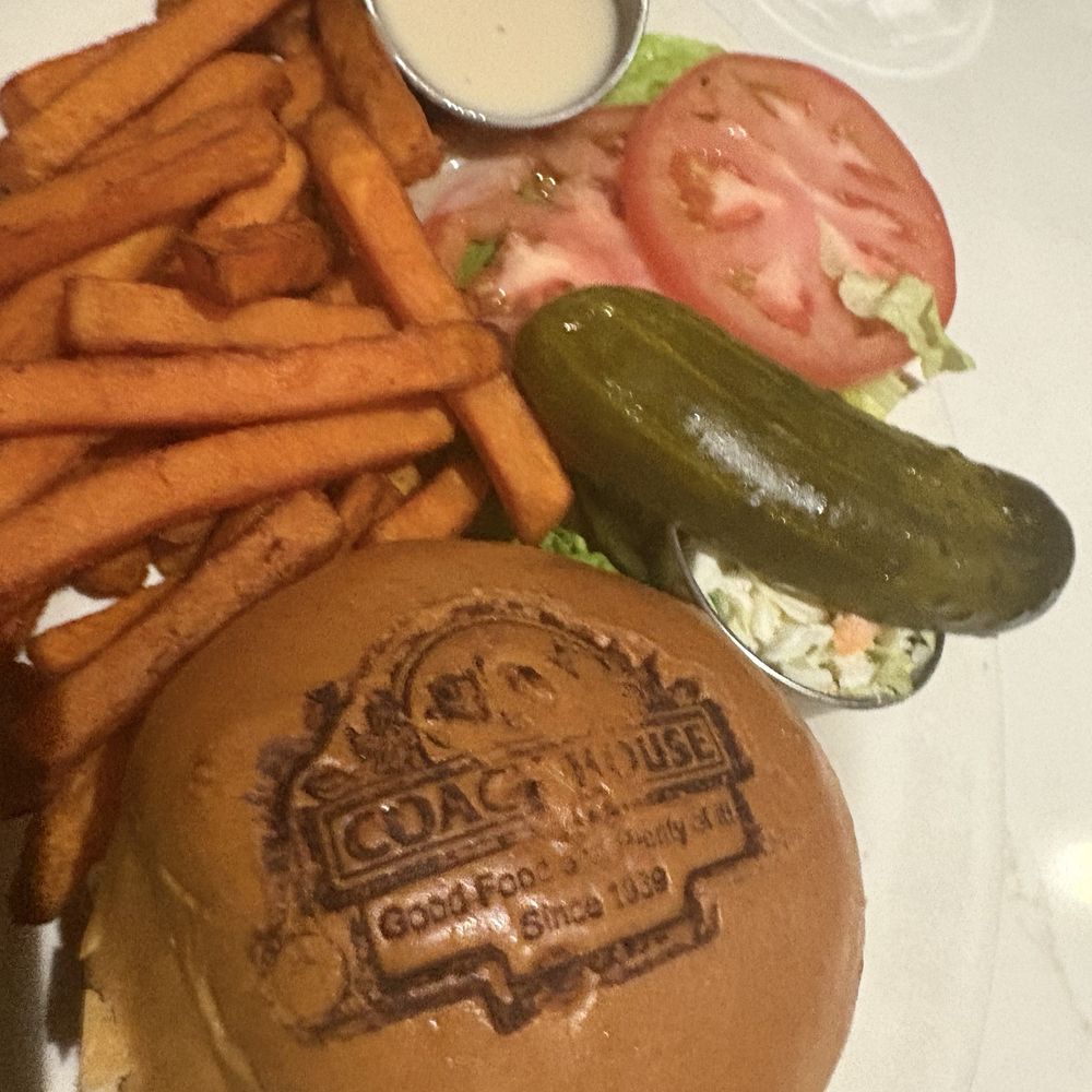 CH Steakhouse - Pizza burger deluxe their own logo brand on iron on it served on a brioche bread. It was very good. - Steakhouses Near Me - North Bergen, New Jersey CH Steakhouse - Pizza burger deluxe their own logo brand on iron on it served on a brioche bread. It was very good. - Steakhouses Near Me - North Bergen, New Jersey