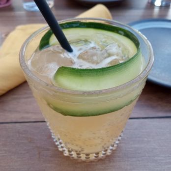 Kaiyo Rooftop - Super Saiyan - "chili infused ketel one vodka, Chareau, riesling, cantaloupe,
lemon, firewater bitters". Delicious; just a tiny bit spicy - Peruvian Near Me - San Francisco, California Kaiyo Rooftop - Super Saiyan - "chili infused ketel one vodka, Chareau, riesling, cantaloupe,
lemon, firewater bitters". Delicious; just a tiny bit spicy - Peruvian Near Me - San Francisco, California