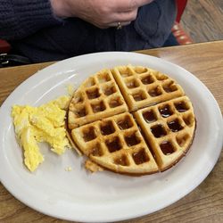 Waffle & 1 scrambled egg