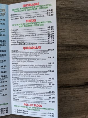 Menu photo 5 Oscar's Taco Shop Glendale, AZ