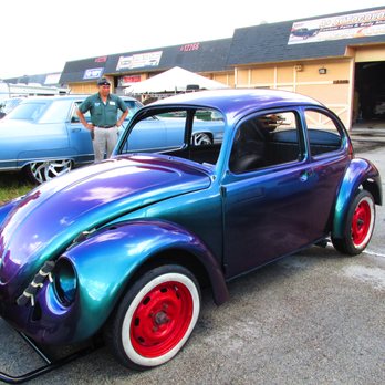 A Plus Auto Color - Complete paint job on a 1966 Volkswagen Beetle (chameleon color) - Body Shops Near Me - Miami, Florida A Plus Auto Color - Complete paint job on a 1966 Volkswagen Beetle (chameleon color) - Body Shops Near Me - Miami, Florida