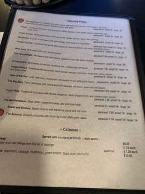 Menu photo 2 Gidget's Pizza & Pasta Avon, NC Menu photo 2 Gidget's Pizza & Pasta Avon, NC