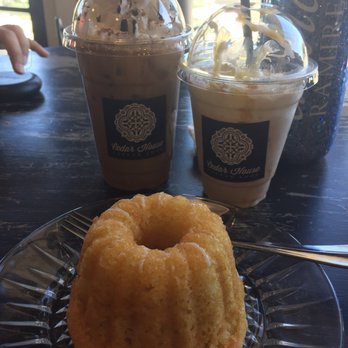 Cedar House - Mini Orange bundt cake, iced caramel, iced mocha - Coffee & Tea Near Me - Flagstaff, Arizona Cedar House - Mini Orange bundt cake, iced caramel, iced mocha - Coffee & Tea Near Me - Flagstaff, Arizona