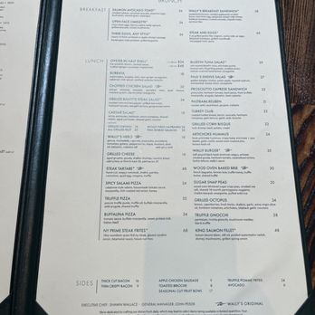 Wally's - Menu - New American Near Me - Las Vegas, Nevada