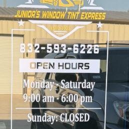 Exterior photo of Juniors window tint express - Cypress, Texas Exterior photo of Juniors window tint express - Cypress, Texas