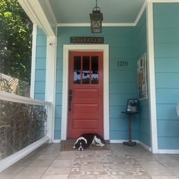 Exterior outside entrance of Cville Massage Therapy - Frisco is out official greeter! - Charlottesville, Virginia Exterior outside entrance of Cville Massage Therapy - Frisco is out official greeter! - Charlottesville, Virginia