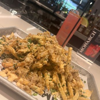 Monarch Market by Crescent Communities - Crab Loaded fries from Off the Hook & a Watermelon Margarita from the bar - Food Court Near Me - Charlotte, North Carolina Monarch Market by Crescent Communities - Crab Loaded fries from Off the Hook & a Watermelon Margarita from the bar - Food Court Near Me - Charlotte, North Carolina