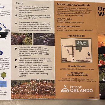 Orlando Wetlands - Brochure a - Parks Near Me - Christmas, Florida
