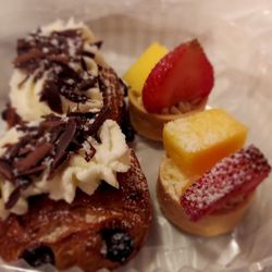 Prince Tea House - Mini chocolate croissant and mini fruit tart. This was the servings for 2 people.