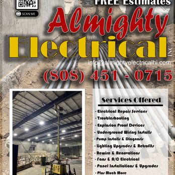 Almighty Electrical - Commercial Services too! - Electricians Near Me - Aiea, Hawaii Almighty Electrical - Commercial Services too! - Electricians Near Me - Aiea, Hawaii