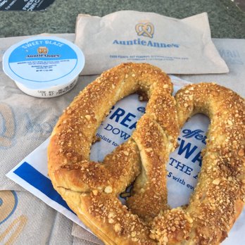 Auntie Anne's - Delicious combo! Sweet Almond Pretzel and Sweet Glaze Drip - Fast Food Near Me - Garland, Texas