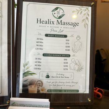 Healix Massage - Price - Massage Near Me - Meridian, Idaho Healix Massage - Price - Massage Near Me - Meridian, Idaho