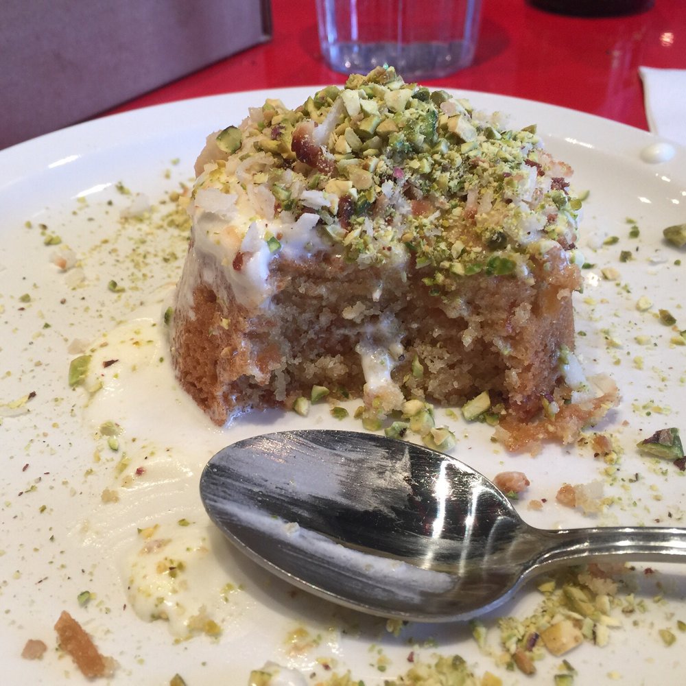 Levetto - Coconut pistachio baked cake - Italian Near Me - Toronto, Ontario