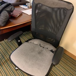 Torn computer chair