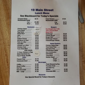19 Main St Luncheonette - American Near Me - Chester, New York