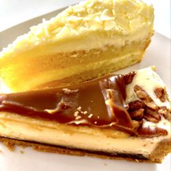 Prego Cafe - Limoncello cheesecake and caramel turtle cheesecake